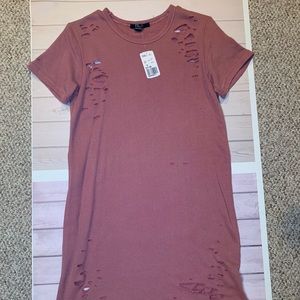 “Destroyed” tunic dress